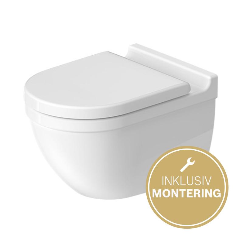 Duravit Starck 3 væghængt toilet 540x375 u/ skyllekant Duravit Starck 3 væghængt toilet 540x375 u/ skyllekant