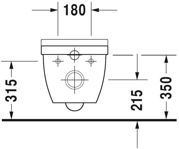 Duravit Starck 3 væghængt toilet 540x375 u/ skyllekant Duravit Starck 3 væghængt toilet 540x375 u/ skyllekant