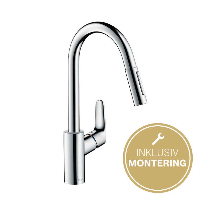 Hansgrohe Focus 240 køkkenarmatur m/udtrækstud, krom Hansgrohe Focus 240 køkkenarmatur m/udtrækstud, krom