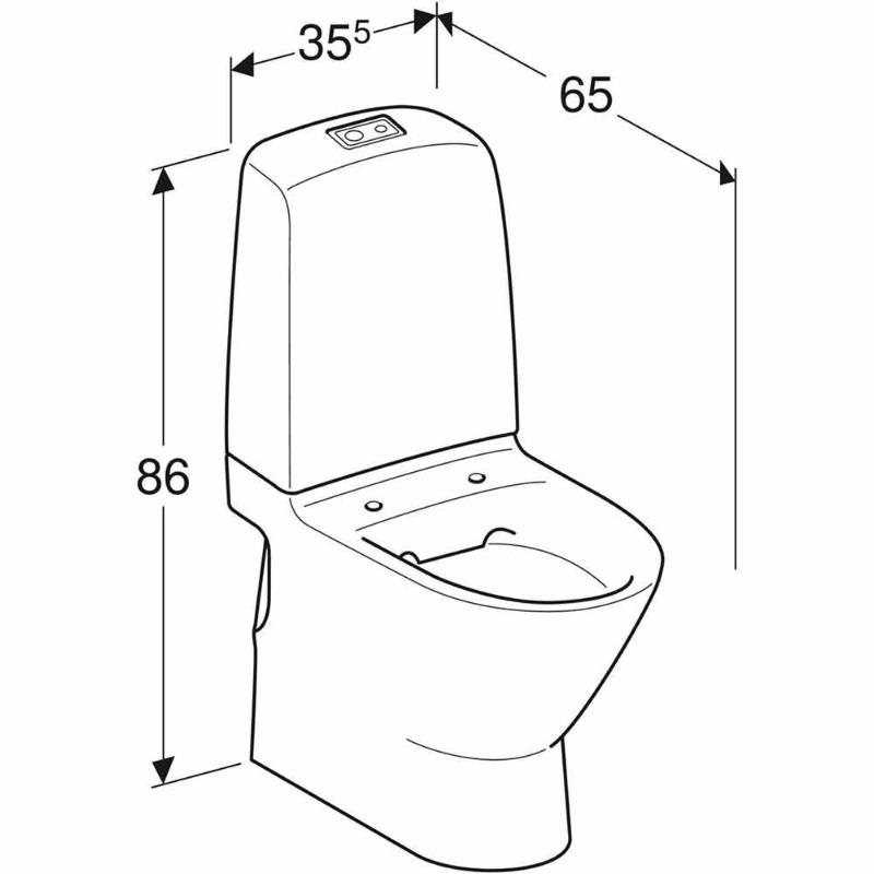 Ifö Spira Art toilet med limning, s-lås Ifö Spira Art toilet med limning, s-lås