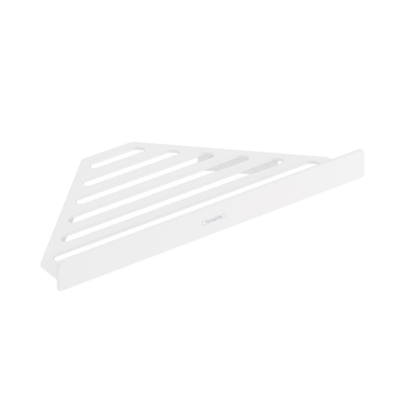 Hansgrohe AddStoris hjørnehylde, mat hvid Hansgrohe AddStoris hjørnehylde, mat hvid