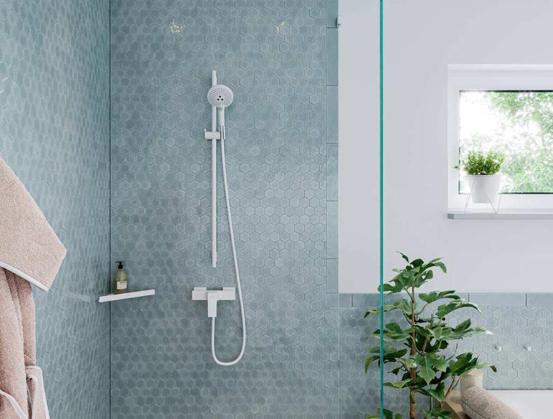 Hansgrohe AddStoris hjørnehylde, mat hvid Hansgrohe AddStoris hjørnehylde, mat hvid