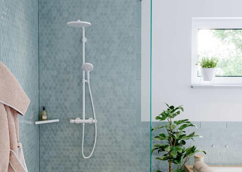 Hansgrohe AddStoris hjørnehylde, mat hvid Hansgrohe AddStoris hjørnehylde, mat hvid